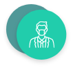 Icon of dentist wearing face mask and lab coat