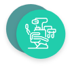 Dental treatment chair icon